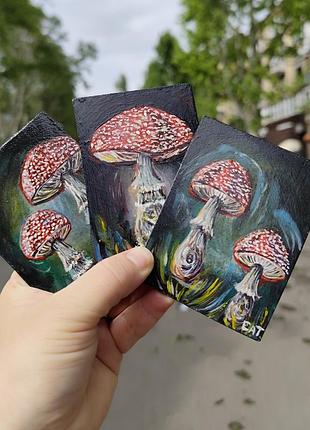 Миниатюра магнит грибы, мини-миниатюры мухомора, очаровательный мухомор