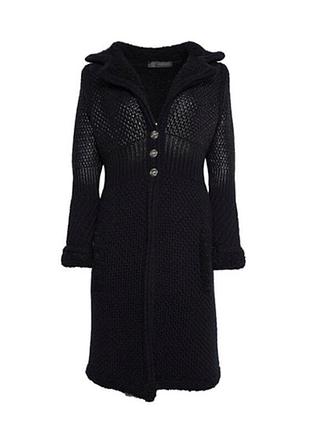 Кардиган / пальто versace оригінал alpaca wool real fur italy