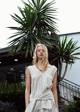 Блуза zara з зав'язками р.м