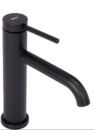 Смеситель для умывальника rea clif black matt низкий (rea-b5321)