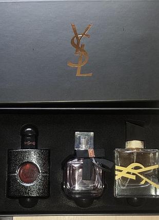Подарунковий набір ysl 3 по 30 мл black opium ,mon paris. libre