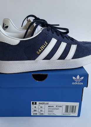 Кроссовки женские adidas gazelle bb5478 navy / white 37 23,5 см оригинальные