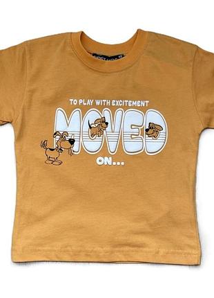 Футболка для хлопчика 070841 "first kids" помаранчева 86см.92см.98см.