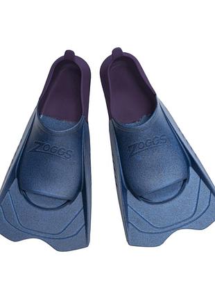 Ласты для плавания zoggs short blade rubber размер 30-32 синий профессиональные тренировочные ласты для бассейна