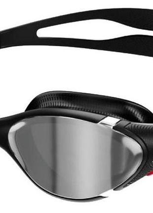 Очки для плавания взрослые speedo biofuse 2.0 mirror черно-серебристый для бассейна мужские и женские