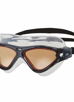 Очки для плавания взрослые zoggs tri-vision mask черный для бассейна мужские и женские