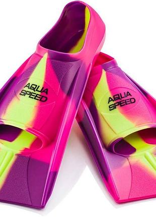 Ласти для плавання aqua speed training fins розмір 37-38 рожевий професійні тренувальні ласти для басейну