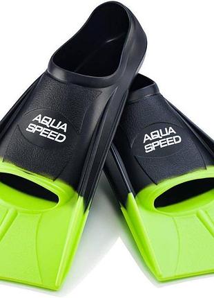 Ласти для плавання aqua speed training fins розмір 37-38 чорний професійні тренувальні ласти для басейну