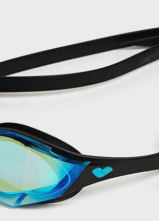 Очки для плавания взрослые arena cobra edge swipe mirror черно-бирюзовый для бассейна мужские и женские