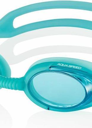 Окуляри для плавання дорослі aqua speed malibu бірюзовий для басейну чоловічі та жіночі