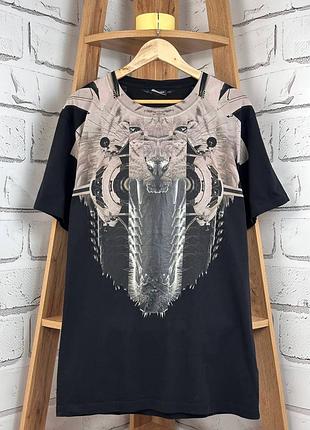 Футболка marcelo burlon мужская черная футболка черная с принтом y2k размер хл