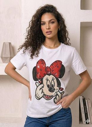 Стильная футболка oversize с ярким принтом mickey