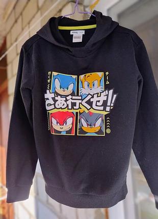 Фирменное легкое худи на мальчика super sonic (sinsay) рост 140 см
