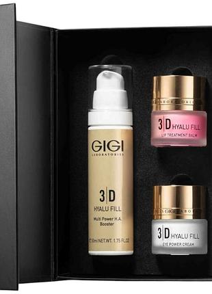Набор ухода за кожей лица, области вокруг глаз gigi 3d hyalu fill