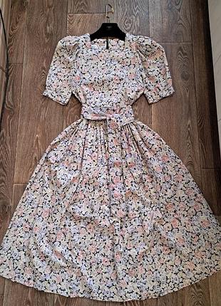 Шикарна вінтажна сукня laura ashley 80-х оригінал.