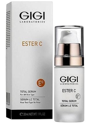 Увлажняющая сыворотка с эффектом осветления gigi ester c total serum 30 мл