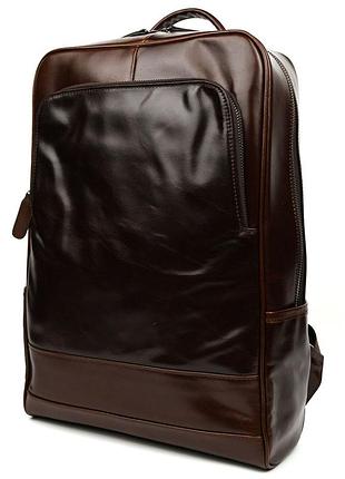 Рюкзак из натуральной кожи bx050c фирмы bexhill кофейный гладкий
