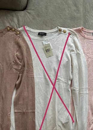 Жіночий мережевий светр в логотипах  guess, s,m, l