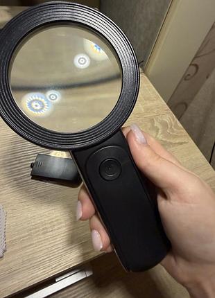 Лупа 30х з led підсвіткою та ергономічною ручкою