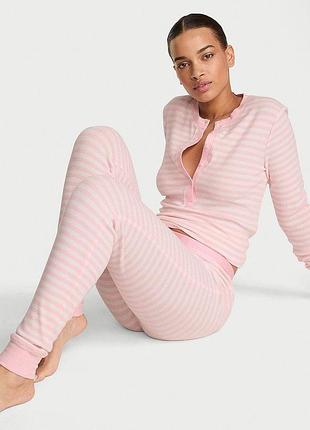 Бавовняна піжама в смужку victoria’s secret розмір xs