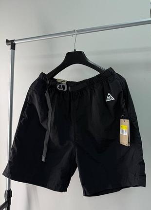 Чоловічі шорти nike acg / літні нейлонові шорти найк асг / чорні карго