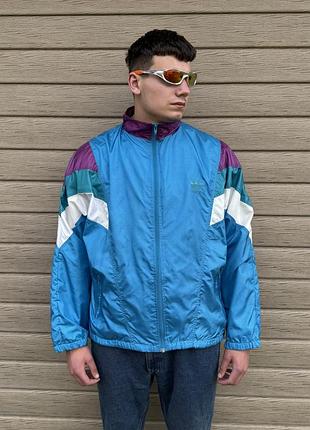 Вінтажна олімпійка adidas originals trefoil 90s вітровка color block xl