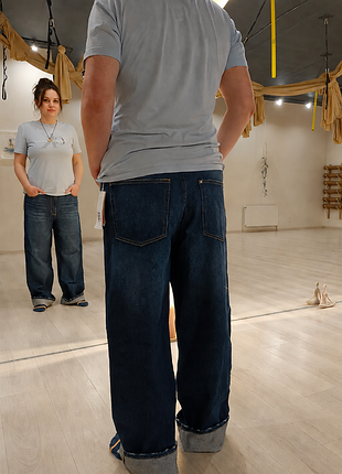 Широкі джинси h&amp;m wide leg l-xl new