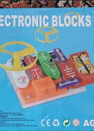 Электронный конструктор для детей electronic blocks kit, модель w-58.