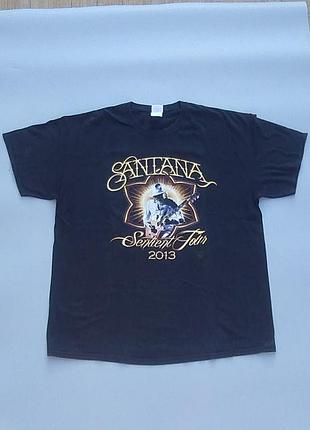 Футболка рок мерч santana от gildan.
