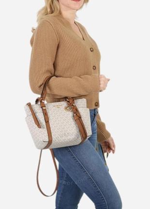 Сумка тоут michael kors  sullivan small logo tote bag в цвете vanilla/acorn /14803/