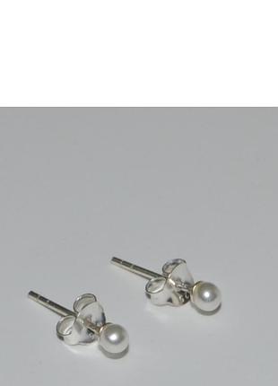 Срібні сережки зі вставкою sea shell pearl
