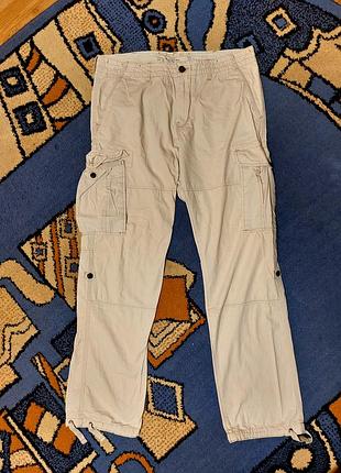 Мужские брюки карго телесные l o.o.g &  h&m р 36( xl-l)
)