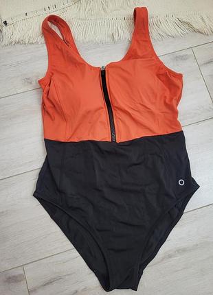 Слитный яркий купальник на молнии m&amp;s u912, eur 40