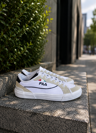 Новые белые текстильные кеды кроссовки fila 39 размер стелька 25 см оригинал
