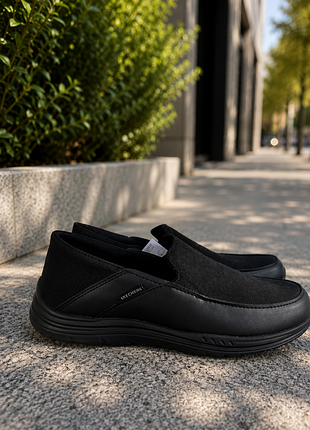 Чоловічі сліпони skechers | оригінал | нові лофери скечерс | чорні