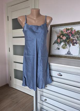 100% шелковая ночная рубашка la senza