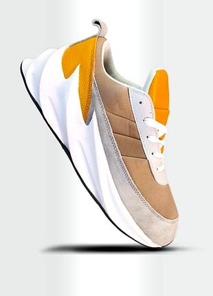Кроссовки мужские adidas sharks beige grey white (ch)