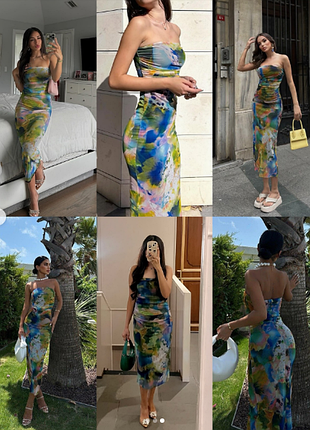 Платье миди zara 6