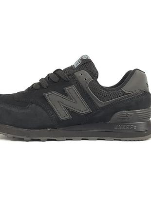Мужские кроссовки new balance 574 black 1963 балланс черного цвета