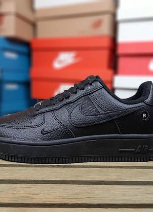 Женские кроссовки nike air force 1 low black найк форс черного цвета