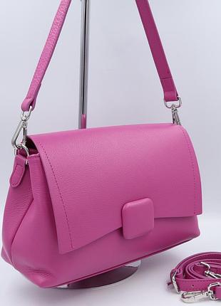 Сумка женская кожаная polina&eiterou 8536 roze red