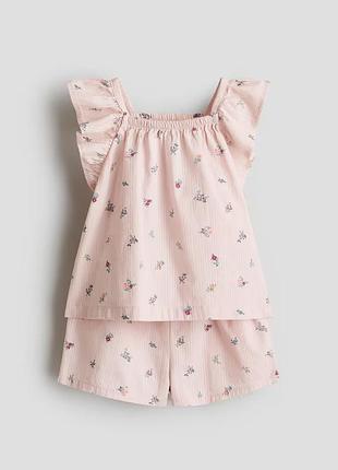 Розовая блуза h&amp;m, р. 9-10 лет