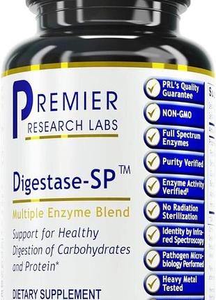 Домішка преміумкласу підтримка травлення premier research labs digestase-sp 60 капсул