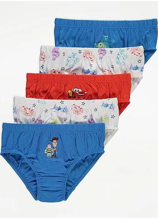 Трусы слип для мальчика disney pixar 104-110 см (4-5 лет) набор 5 шт
