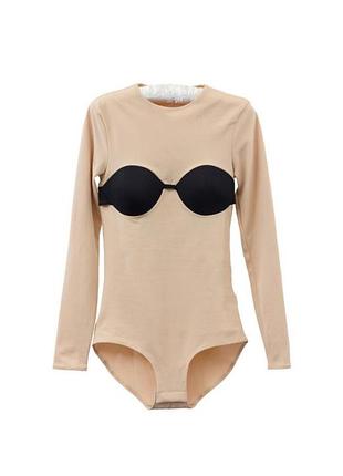 Maison margiela h&m боді бежевий xs