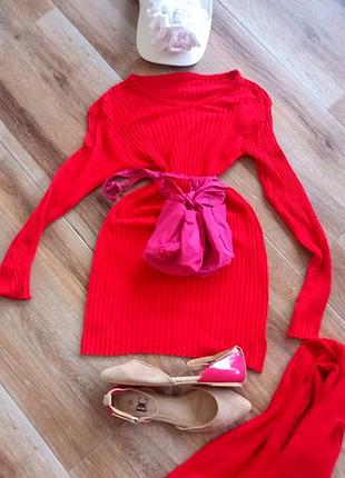 Italy, костюм  jil sander original, футболка-платье с длинным рукавом+юбка макси в рубчик