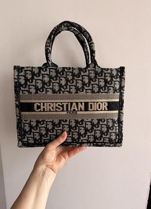 Сумка-тоут christian dior - брендова,принтована фірмовою вишивкою