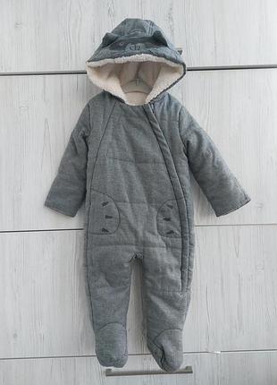 Брендовий сірий комбінезон демісезон matalan для хлопчика 6-9м