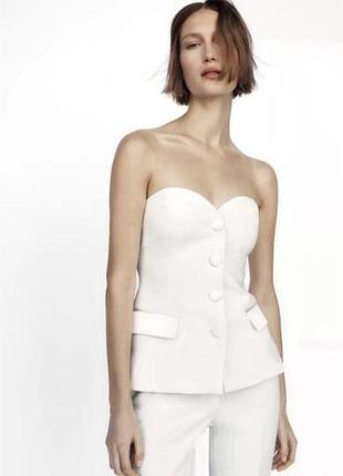 Новий топ-бюстьє з атласними деталями zara