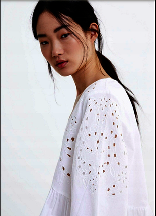 Платье zara лен хлопок
